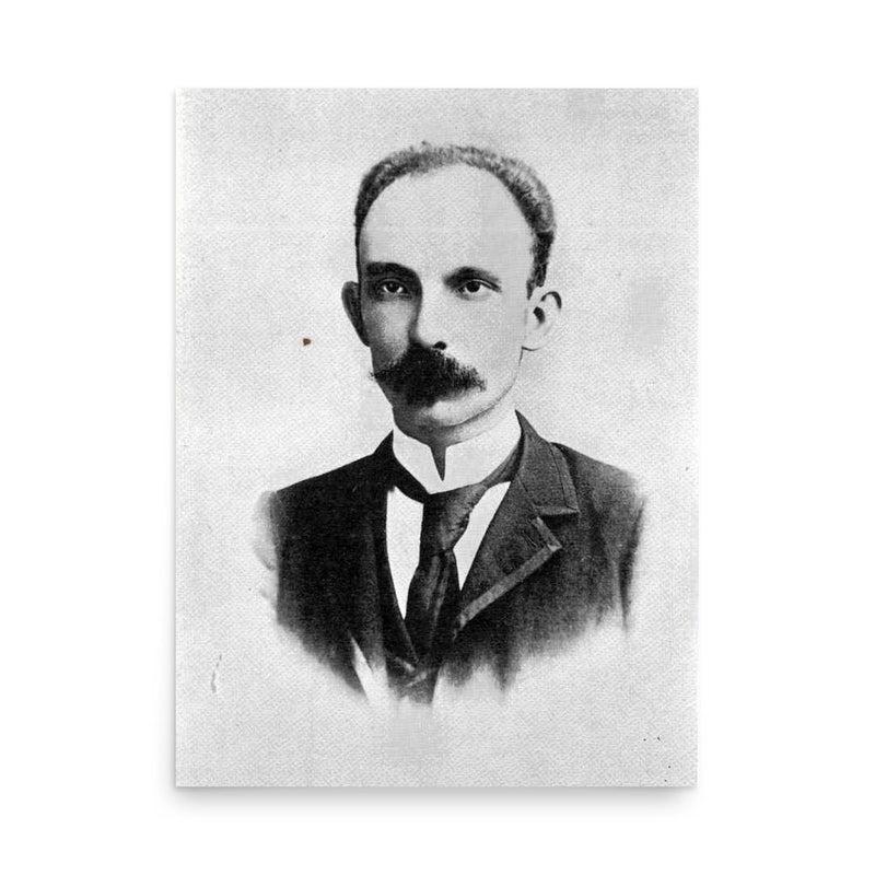 Jose Marti poster on a plain backdrop in size 18