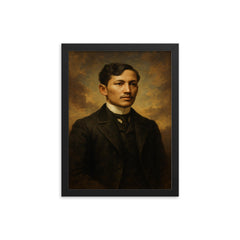 Jose Rizal framed print on a plain backdrop in size 12"x16".