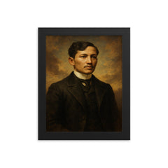 Jose Rizal framed print on a plain backdrop in size 8"x10".