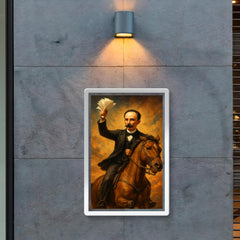 José Martí horseback with papers poster 2