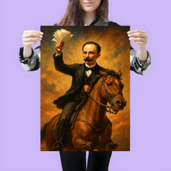 José Martí horseback with papers poster 3