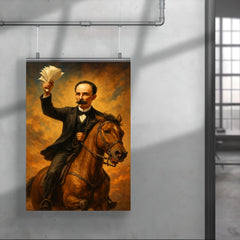 José Martí horseback with papers poster 4