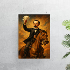 José Martí horseback with papers poster 7