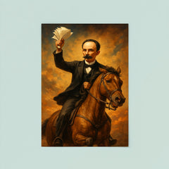 José Martí horseback with papers poster 8