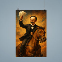 José Martí horseback with papers poster 9