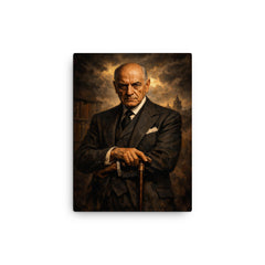 José Ortega y Gasset in tailored severity canvas print on a plain backdrop in size 12"x16".
