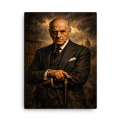 José Ortega y Gasset in tailored severity canvas print on a plain backdrop in size 18"x24".