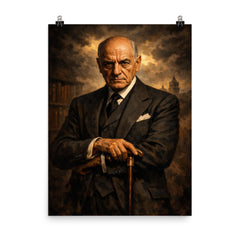 José Ortega y Gasset in tailored severity poster on a plain backdrop in size 8"x10".
