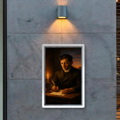 José Rizal writing before execution dawn poster 2