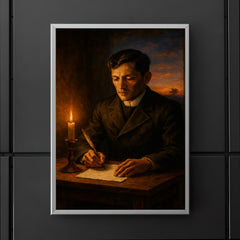 José Rizal writing before execution dawn poster 5