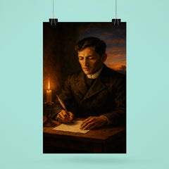 José Rizal writing before execution dawn poster 6