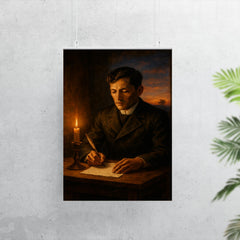 José Rizal writing before execution dawn poster 7
