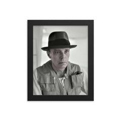 Joseph Beuys framed print on a plain backdrop in size 8"x10".