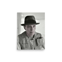 Joseph Beuys poster on a plain backdrop in size 12"x16".