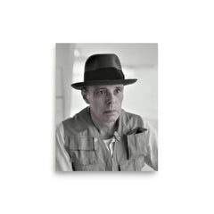 Joseph Beuys poster on a plain backdrop in size 8"x10".