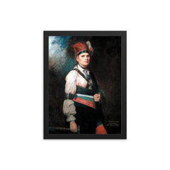Joseph Brant - Thayendanegea framed print on a plain backdrop in size 12"x16".