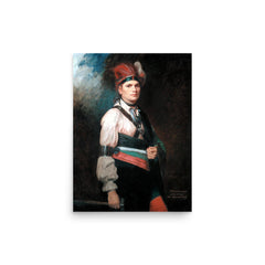 Joseph Brant - Thayendanegea poster on a plain backdrop in size 12"x16".