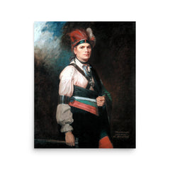 Joseph Brant - Thayendanegea poster on a plain backdrop in size 16"x20".