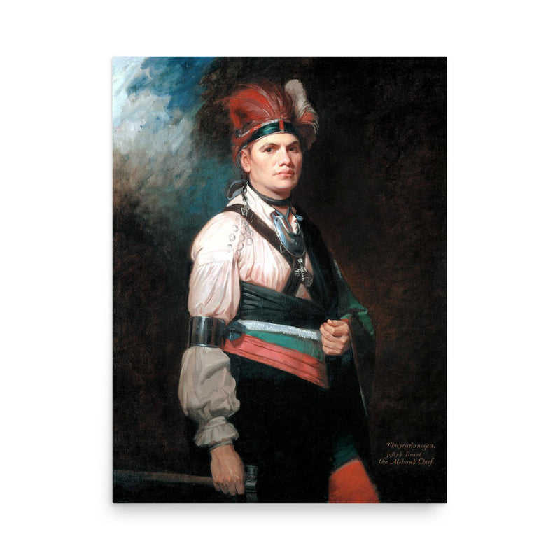 Joseph Brant - Thayendanegea poster on a plain backdrop in size 18