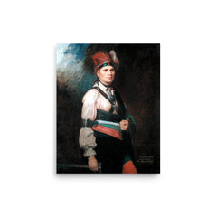 Joseph Brant - Thayendanegea poster on a plain backdrop in size 8"x10".