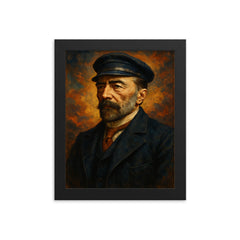 Joseph Conrad framed print on a plain backdrop in size 8"x10".