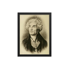 Joseph de Maistre framed print on a plain backdrop in size 12"x16".