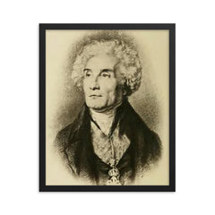 Joseph de Maistre framed print on a plain backdrop in size 16"x20".