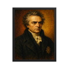 Joseph de Maistre framed print on a plain backdrop in size 16"x20".