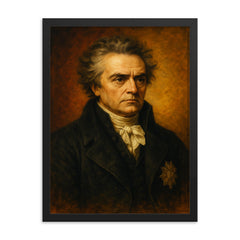 Joseph de Maistre framed print on a plain backdrop in size 18"x24".