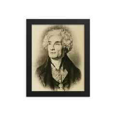 Joseph de Maistre framed print on a plain backdrop in size 8"x10".