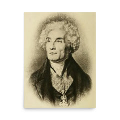 Joseph de Maistre poster on a plain backdrop in size 18"x24".