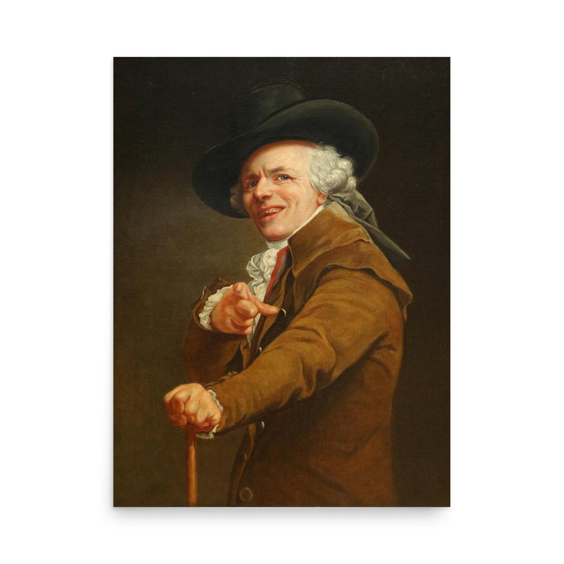 Joseph Ducreux poster on a plain backdrop in size 18