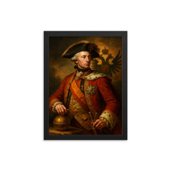 Joseph II Holy Roman Emperor framed print on a plain backdrop in size 12"x16".