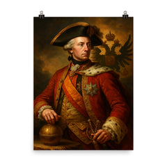 Joseph II Holy Roman Emperor poster on a plain backdrop in size 8"x10".
