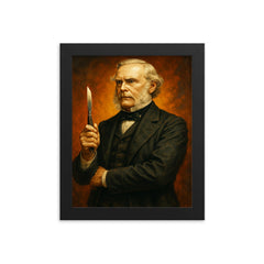 Joseph Lister framed print on a plain backdrop in size 8"x10".