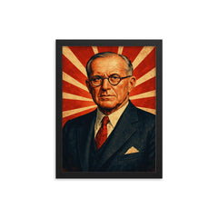 Joseph P Kennedy Sr framed print on a plain backdrop in size 12"x16".