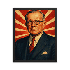 Joseph P Kennedy Sr framed print on a plain backdrop in size 16"x20".
