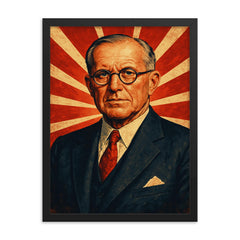 Joseph P Kennedy Sr framed print on a plain backdrop in size 18"x24".