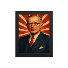 Joseph P Kennedy Sr framed print on a plain backdrop in size 8"x10".