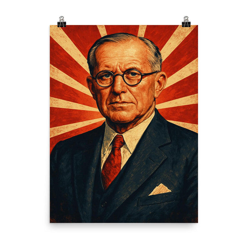 Joseph P Kennedy Sr poster on a plain backdrop in size 8