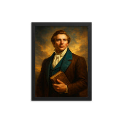Joseph Smith framed print on a plain backdrop in size 12"x16".