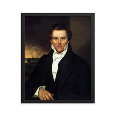 Joseph Smith framed print on a plain backdrop in size 16"x20".