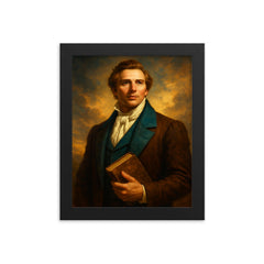 Joseph Smith framed print on a plain backdrop in size 8"x10".