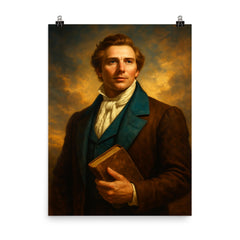 Joseph Smith poster on a plain backdrop in size 8"x10".