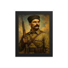 Joseph Trumpeldor framed print on a plain backdrop in size 8"x10".