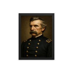 Joshua Chamberlain portrait framed print on a plain backdrop in size 12"x16".