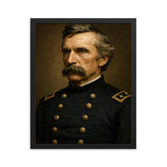 Joshua Chamberlain portrait framed print on a plain backdrop in size 16"x20".