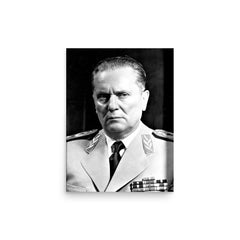 Josip Broz Tito poster on a plain backdrop in size 12"x16".