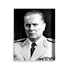 Josip Broz Tito poster on a plain backdrop in size 16"x20".