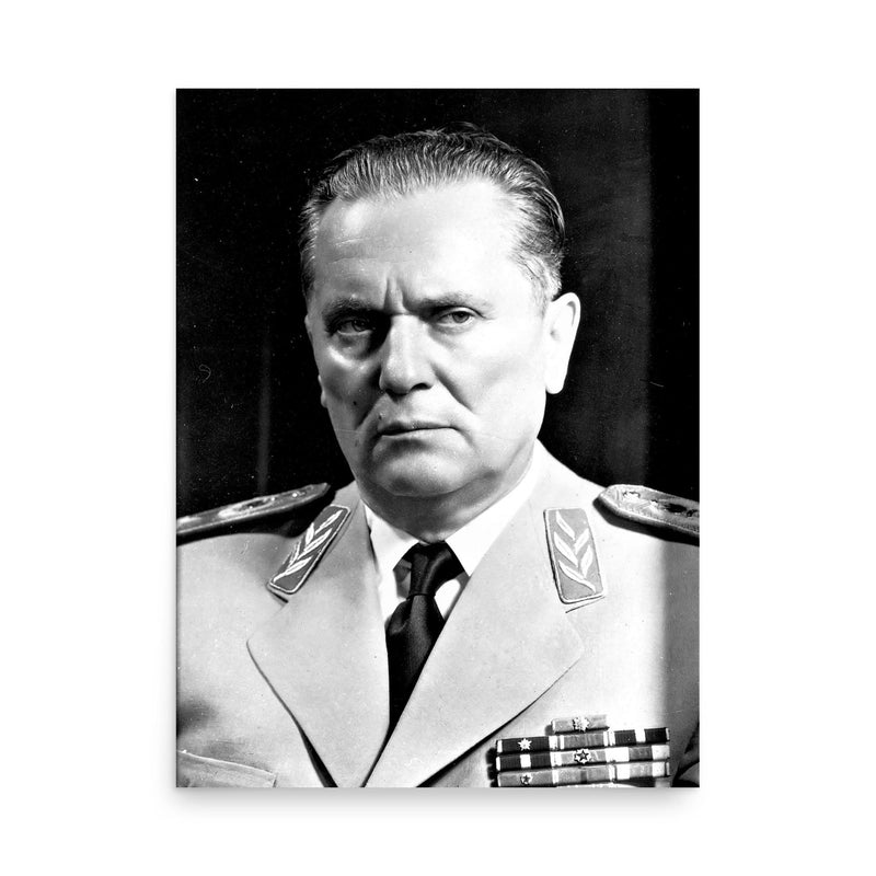 Josip Broz Tito poster on a plain backdrop in size 18